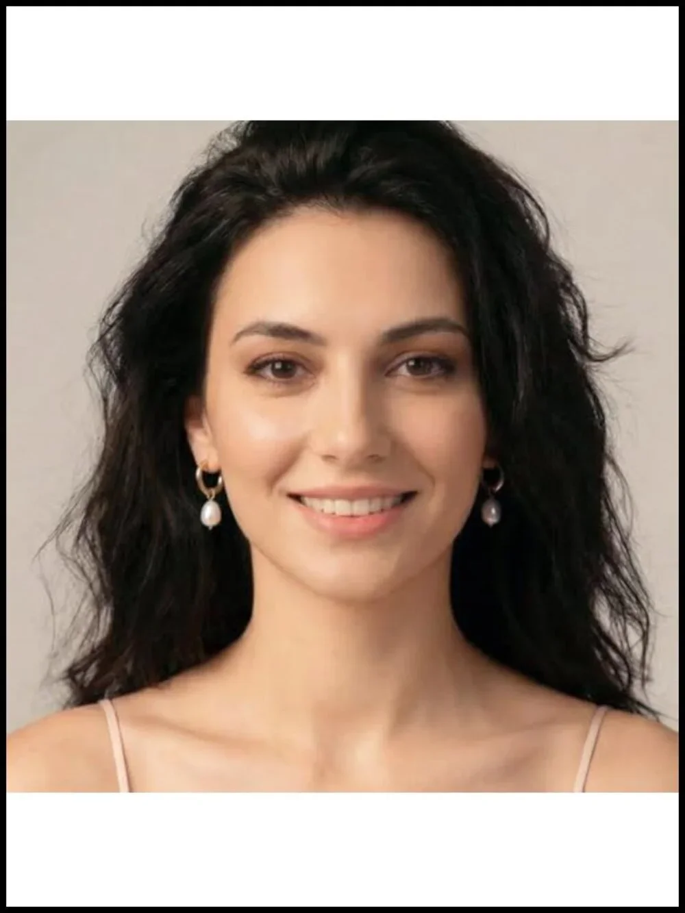 Dainty Freshwater Pearl Drop Earrings for Women Gold Huggie Hoop Dangle